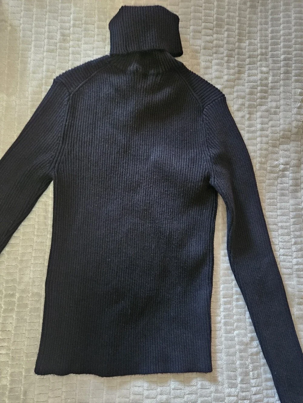 Zara Black Ribbed Turtleneck Sweater